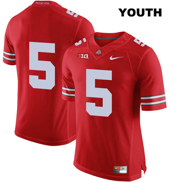 Ohio State Buckeyes Youth Baron Browning #5 Red Authentic Nike No Name College NCAA Stitched Football Jersey IC19X63RF